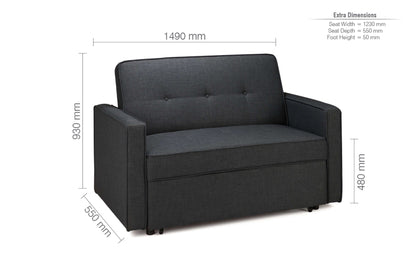 Otto Sofa Bed – Minimalist Grey Upholstery with Easy Fold-Out Design