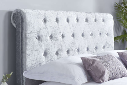 Sienna Side Ottoman Bed – Rolled Headboard with Flexible Side Storage
