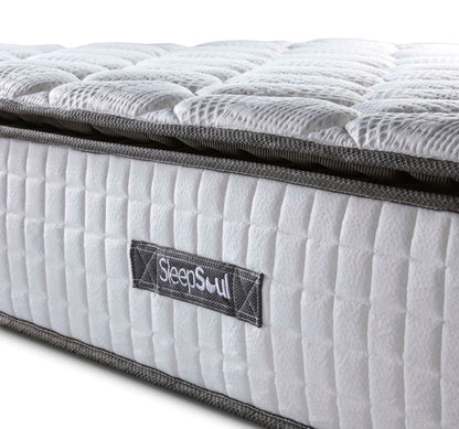SleepSoul Bliss 800 Pocket Mattress – Memory Foam Comfort, Quilted Top for Restful Sleep