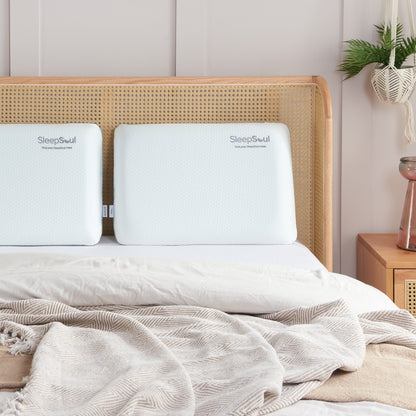 SleepSoul Dual Comfort Pillow – Vegan Memory Foam With Cover And 10-Year Warranty