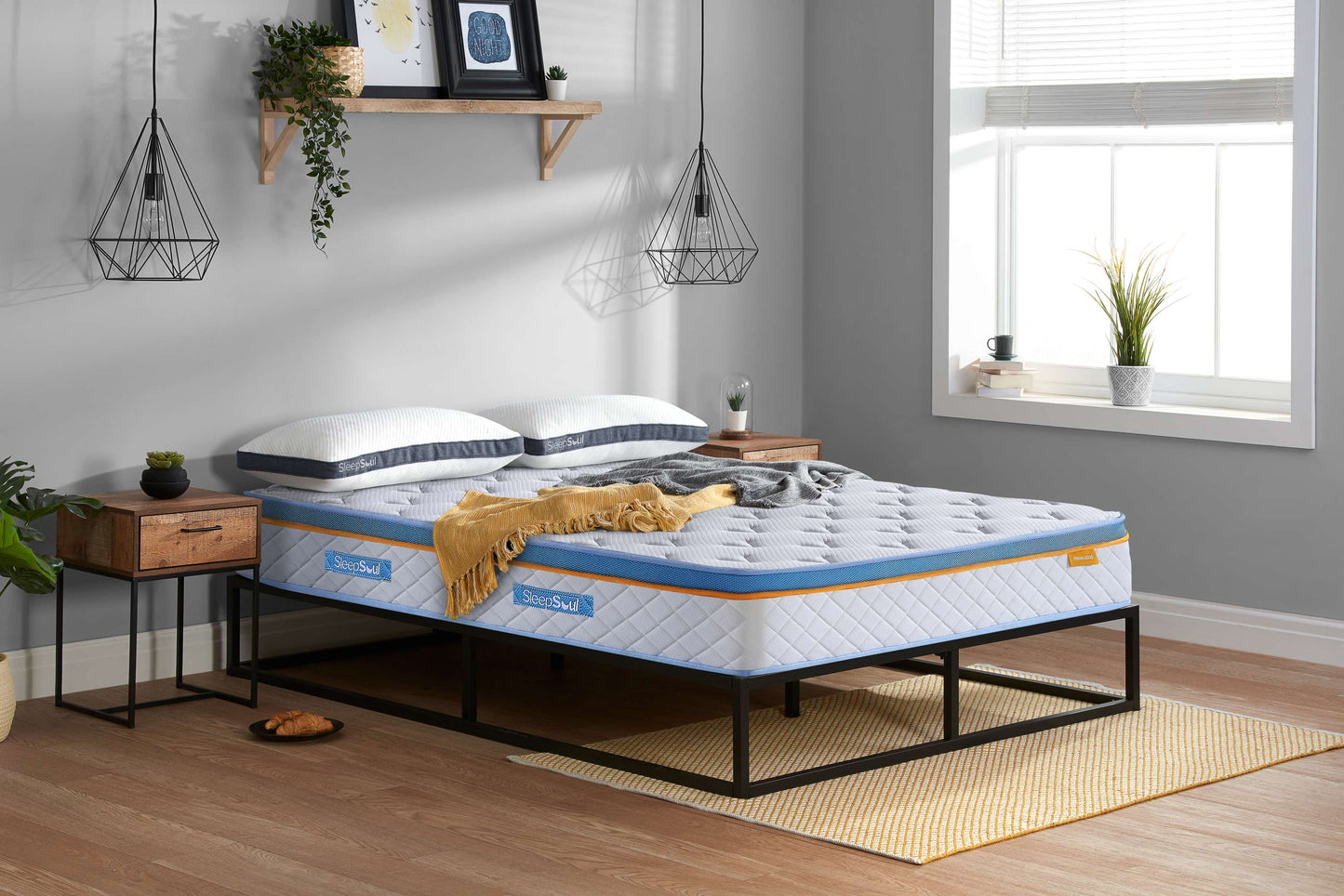 SleepSoul Heaven 2000 Pocket Mattress – CoolGel Comfort & Zoned Support for Restful Sleep