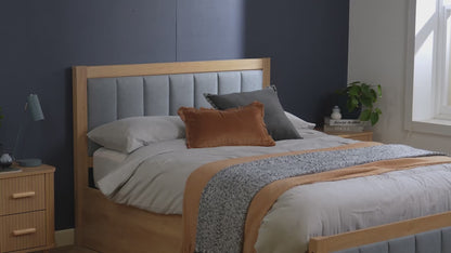 Belmont Ottoman Bed - Oak-Effect Frame & Fabric Upholster